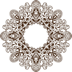 Baroque engraved. Victorian floral ornamental borders, vintage decorative frame elements. Vector illustration royal set for wedding invitation and greeting cards, ornaments romantic invitations