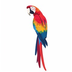 Obraz premium Macaw Festival animal fashion cartoon isolated whitebackground 16:9