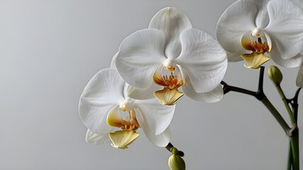 white orchid isolated on white