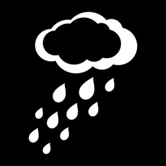 Cloud and rain drops icon Vector Illustration