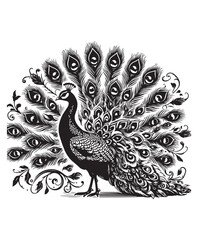 peafowl bird vector art,graphics peafowl birds icons set,vintage illustration peafowl bird clipart,vector peafowl birds flat style artwork design