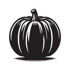 Pumpkin silhouette vector illustration