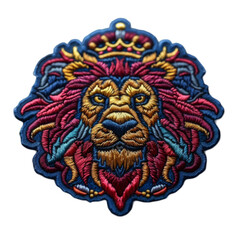Royal Lion Embroidery Patch Detailed Animal Design for Jackets, Hats, and Bags
