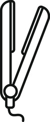 Hair straightener icon representing hairdressing tool for beauty salons