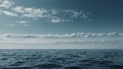 Fototapeta premium Banner depicting a minimalist background seamlessly illustrating the contamination of ocean water ecosystems, highlighting environmental concerns with a stark and impactful visual statement