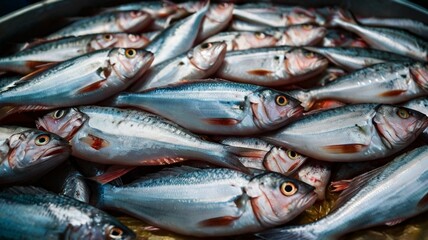 Obraz premium Specializing in the wholesale sea fish industry, we provide a comprehensive range of frozen seafood products. Our business focuses on the import and export of high-quality fish to distributors and ret