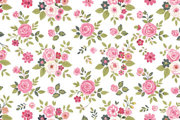 Wildflowers spring pattern 