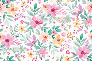 Wildflowers spring pattern 