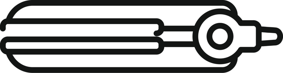 Professional hair straightener icon showing a hair salon tool for hairdressers