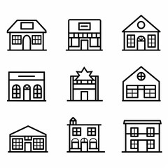 Fototapeta premium house icons set