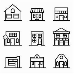 Fototapeta premium house icons set