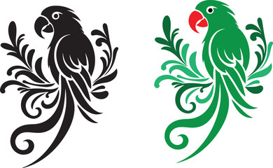 Obraz premium Parrot Bird Image Vector Style Illustration on a White Background
