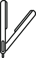 Folding pocket knife with sharp blade for camping is a simple vector illustration of an essential tool for the outdoors