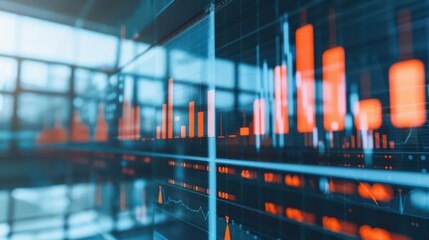 Financial Growth Multi Exposure of Financial Graph Hologram Concept on Business Innovation Center and Sunlight Filtering The idea of financial growth is illustrated with multiexpos