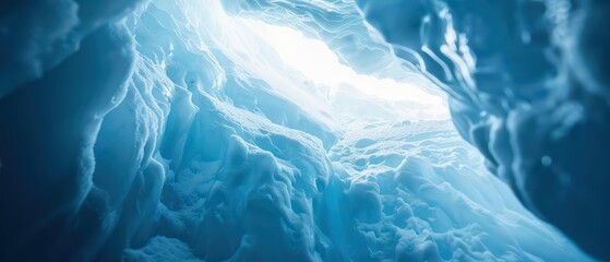 Obraz premium Glacial Crevasse Style Deep Ice Cracks Concept A glacial crevasse showcases deep ice cracks