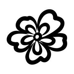 illustration of a flower sketch on white background