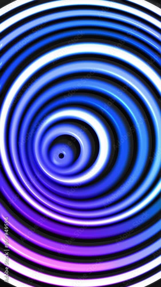 Wall mural vertical psychic tunnel unending spiral 4k loop features circular tube shapes rotating around in a h