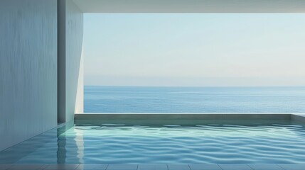 Obraz premium Spa Contemporary Interior Coastal View A contemporary spa interior features sleek design elements
