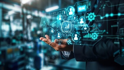 Cutting-Edge Technology Demonstration Showcasing Artificial Intelligence and Industrial Solutions in Modern Workplace Setting