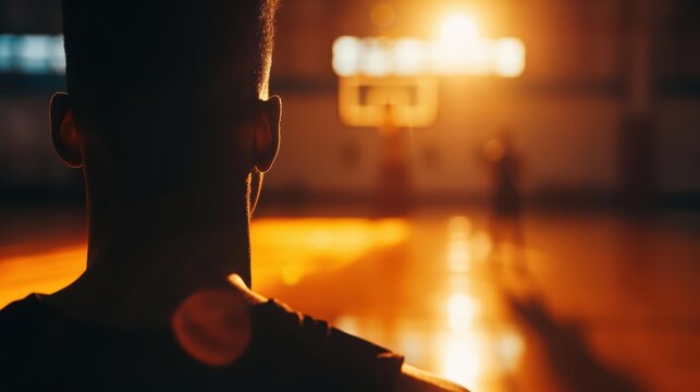 Tryouts Tryouts see athletes giving their all, with sunlight filtering through the gymnasium windows, spotlighting the determination on their faces, banner, with copy space