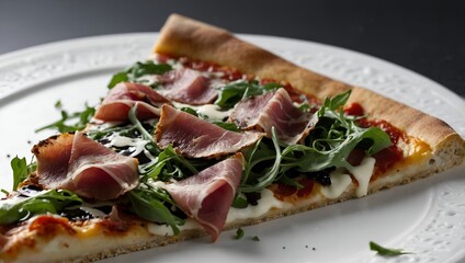Classic Pizza Slice on White Background