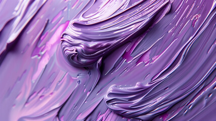 Macro Shot of Paint Strokes in Ultraviolet Color Gradient