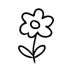 illustration of a flower sketch on white background