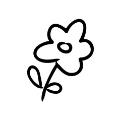 illustration of a flower sketch on white background