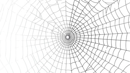 Obraz premium Vector Spiderweb, Graphic Illustrative for Halloween, Spooky and Intricate Web Design Element, png file, isolated on white