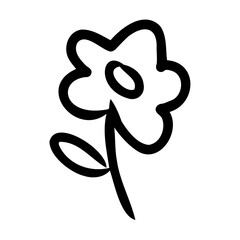 illustration of a flower sketch on white background