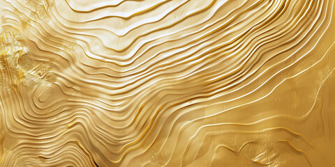 Golden wood surface texture pattern. Gold waves concept background. Luxury risch style wallpaper....