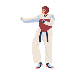 taekwondo man cartoon character