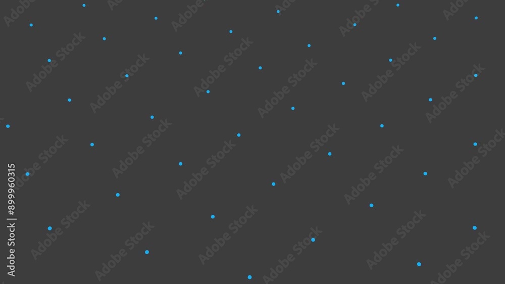 Poster abstract animation with small blue dots on a dark gray background, creating a subtle and modern effe