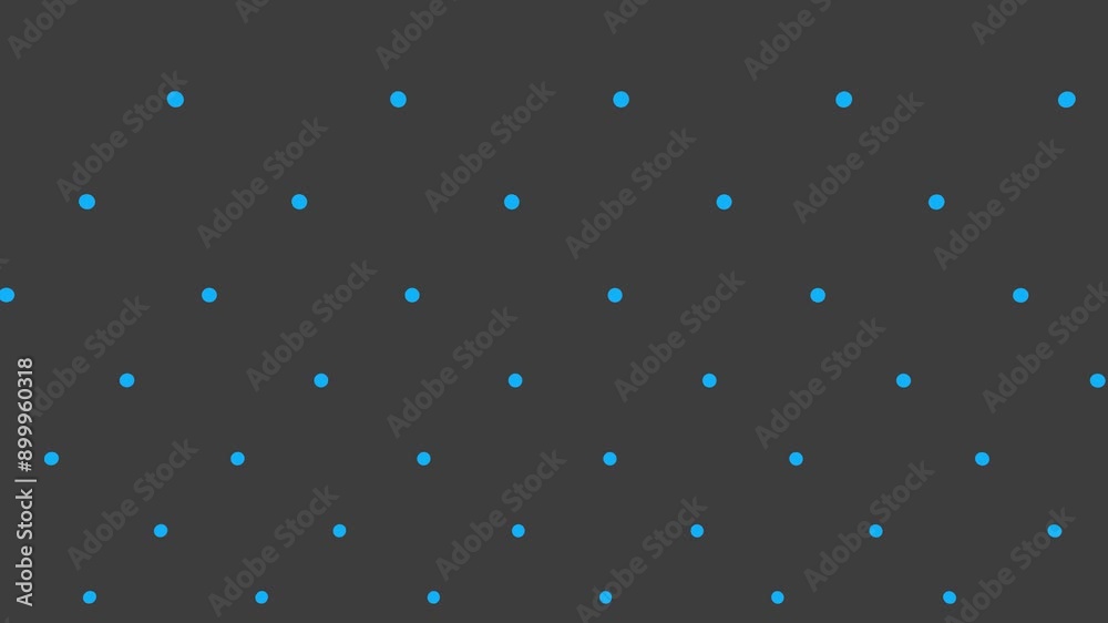 Poster abstract animation with small cyan dots on a dark gray background, creating a subtle and modern effe