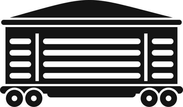 recommend clip art: Simple icon of a covered hopper railcar transporting bulk cargo