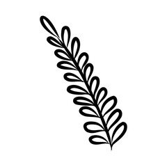 Shrub of various shapes, bush of grass With illustration style doodle and line art