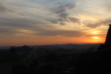 Obraz premium Sunrise at Serra Itaqueri, Sao Pedro, Brazil