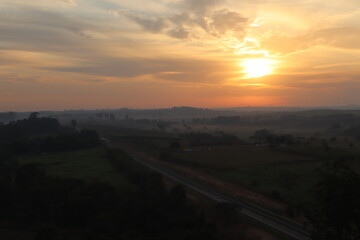Sunrise at Serra Itaqueri, Sao Pedro, Brazil