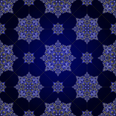 Vintage geometric seamless floral pattern, batik, geometric, tribal fabric, printed fabric, vector