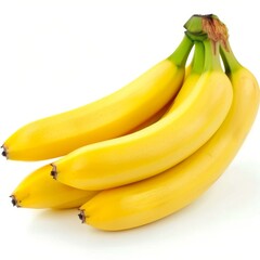 Bunch of bananas on white background