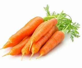 bunch of carrots on a white background