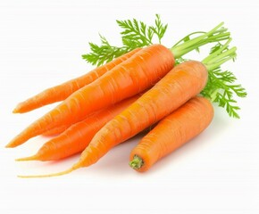 bunch of carrots on a white background