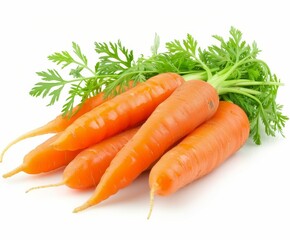 bunch of carrots on a white background