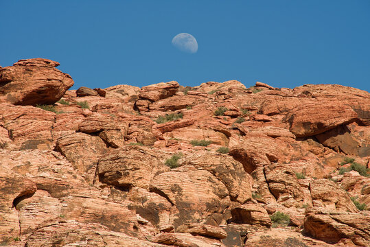 Moonrise over Red Rock Canyon