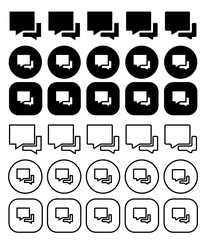 Chat Icon in trendy flat style. Speech bubble symbol for your web site design, logo, app, UI. Vector illustration. Chat icon set.