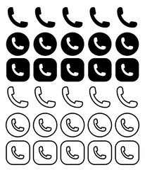 Phone icon vector. Telephone icon symbol isolated. Call icon. Phone icon set