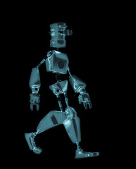 old fashion robot cartoon is walking so cool