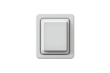 modern light switch isolated on transparent background