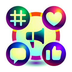 Obraz premium social media influence