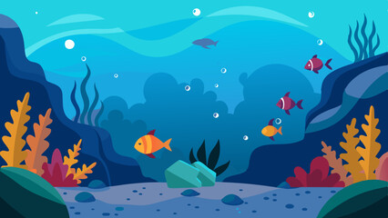 Underwater background vector arts illustration